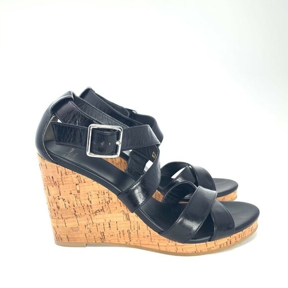 Cole Haan Grand os 8 Black Jillian Wedges Sandals - Picture 1 of 8